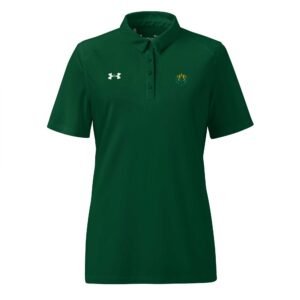 under-armour-womens-polo-shirt-forest-green front