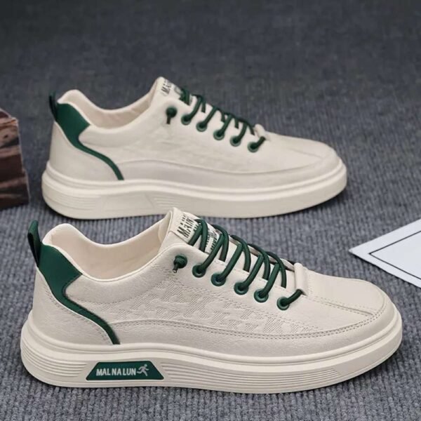 Beige Green Shoes