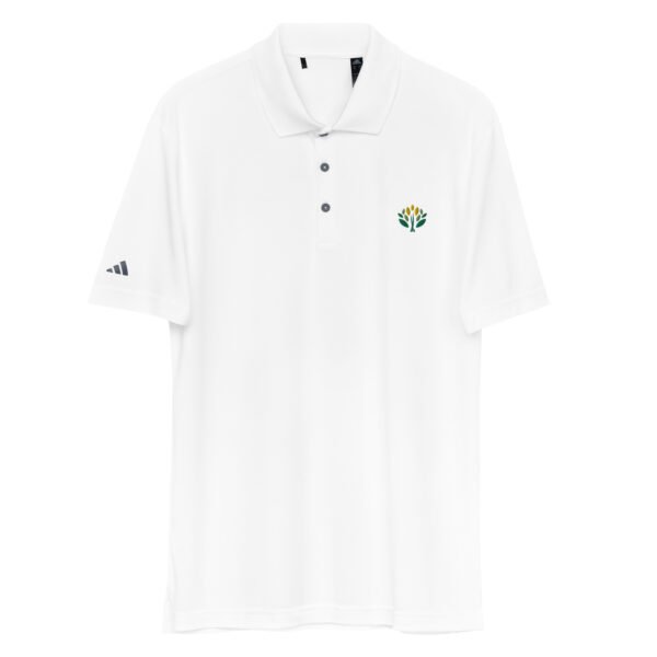 adidas performance polo shirt white front ghost