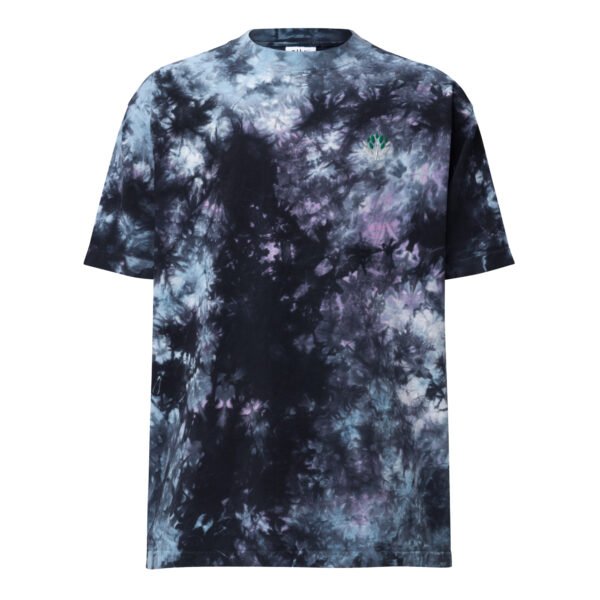 oversized tie dye t-shir milky way front