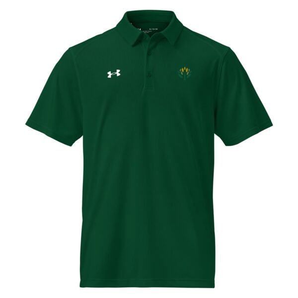 under armour mens polo shirt forest front