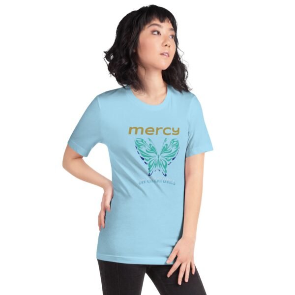 unisex staple t-shirt ocean blue right front