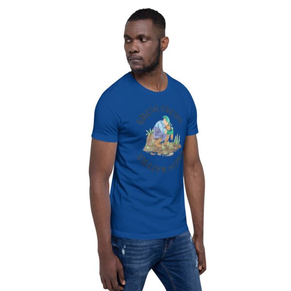 Unisex staple t-shirt true royal right front