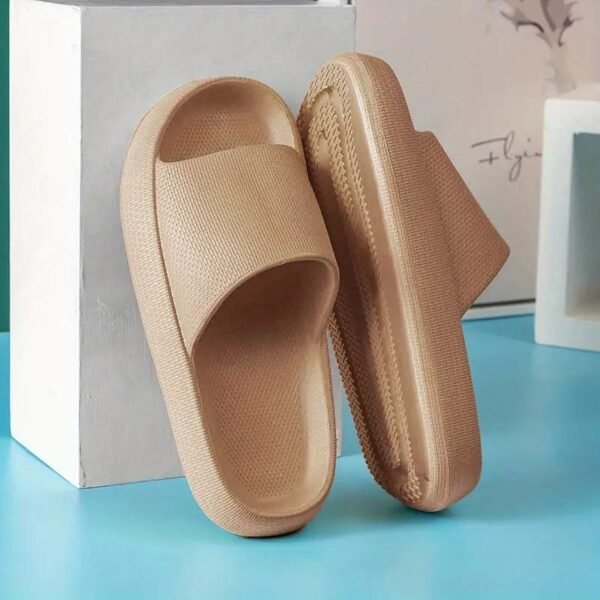 Khaki flip flop front