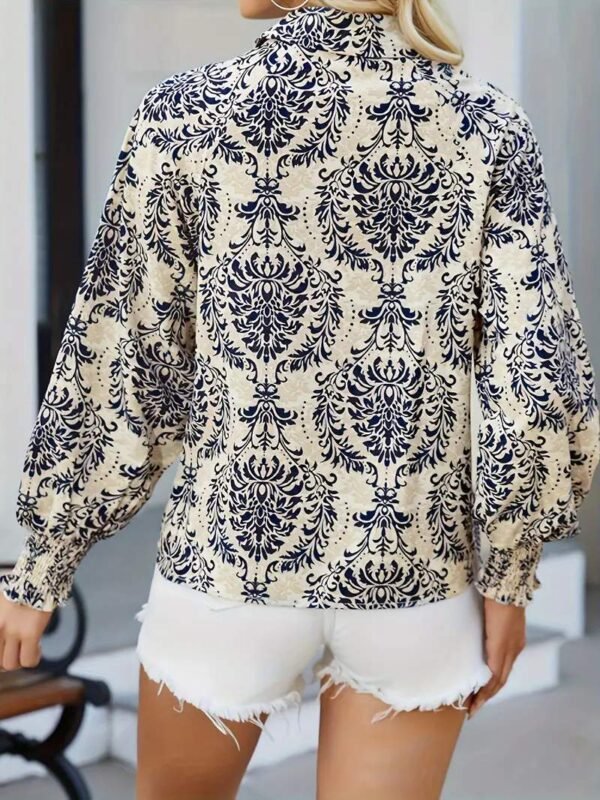Blouse & shirt in Navy blue color back