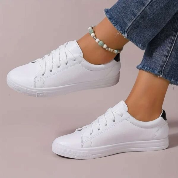 White and black Sneakers Mockup with jeans