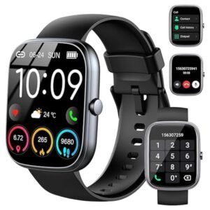 Smart Watch for Men Women 1.91-inch HD screen showing time and fitness data