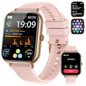 Smart Watch for Men Women with Bluetooth call and message notifications.