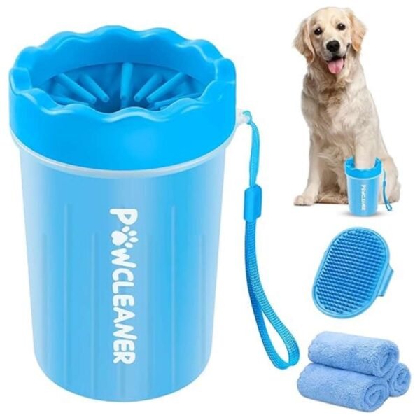 Portable Dog Paw Washer for Small Breeds with silicone bristles