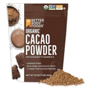 Organic Cacao Powder - 16oz Bag, Non-GMO, Gluten-Free