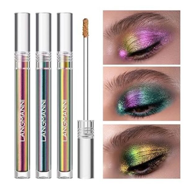 Waterproof Glitter Multichrome Eyeshadow with Holographic Finish