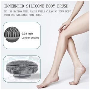 Exfoliating silicone body scrubber, suitable for all skin types and gentle on sensitive skin