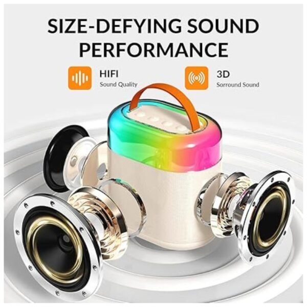 Mini Karaoke Machine for Girls and Boys delivering size-defying sound performance with clear, rich audio.