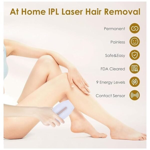 IPL laser hair removal device with 999,999 flashes for long-term use