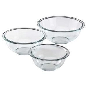 3-piece clear bowl set