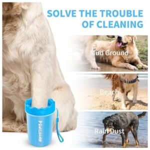 Step-by-step process of using the dog paw washer to clean your pet’s paws