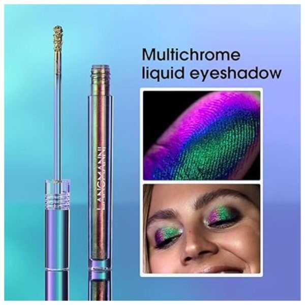 Close-Up of Metallic Liquid Chameleon Glitter Multichrome Eyeshadow