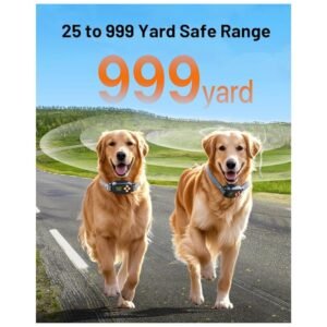 Safe GPS coverage range from 25 to 999 yards for reliable pet containment.