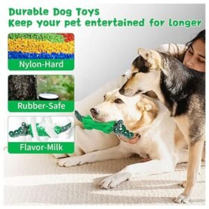 Heavy-duty dog chew toy made of nylon and rubber for big dogs