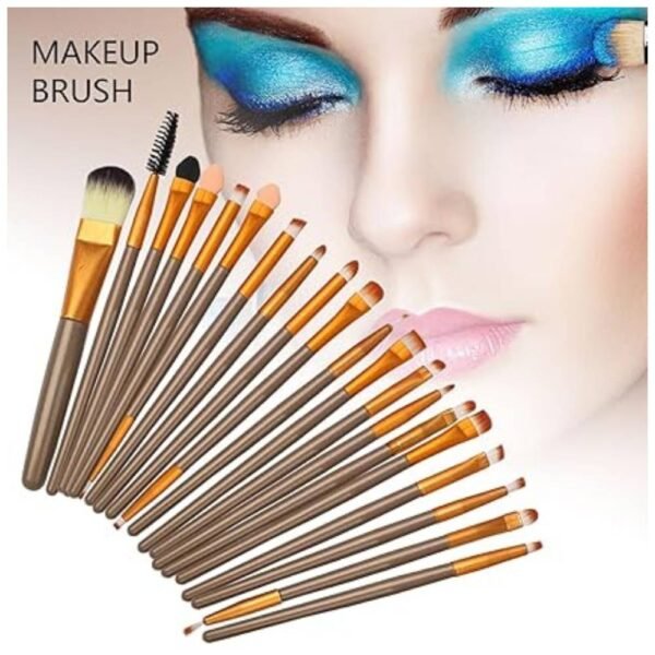 20-piece professional makeup brush set with powder puffs and more.