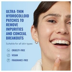 Ultra-thin hydrocolloid patches to remove impurities and conceal breakouts, cruelty-free, vegan, and fragrance-free for gentle skin care