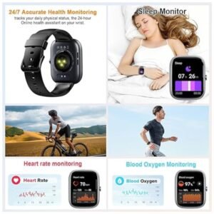 Health monitoring features on Smart Watch for Men Women with heart rate and sleep tracking