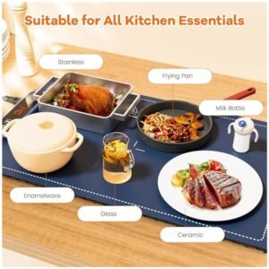 Food Warmer Mat, perfect for all kitchen essentials, from meals to gatherings.