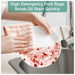 High-detergency dish rags for quick oil stain removal