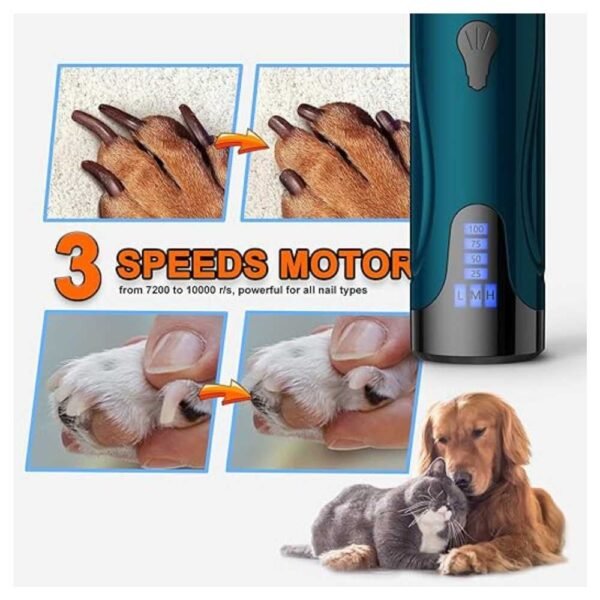 Dog Nail Grinder with 3-speed motor