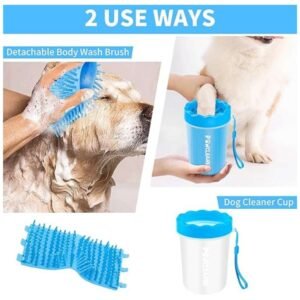 Step-by-step process of using the dog paw washer to clean your pet’s paws