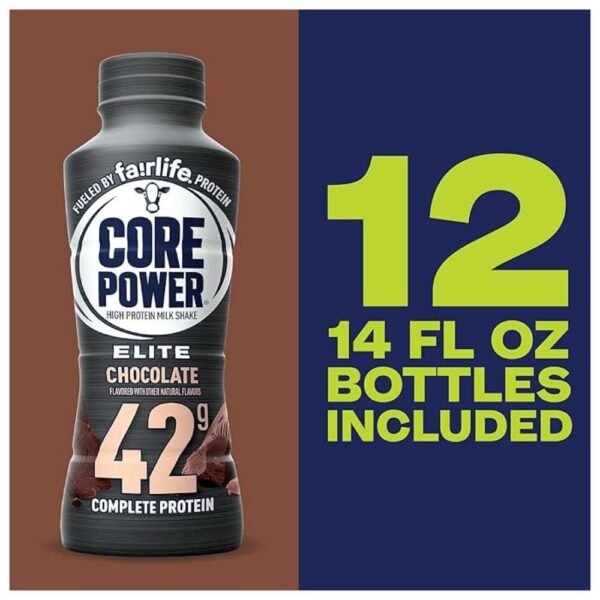 High Protein Shake Chocolate Bottle - 42g Protein, 14oz