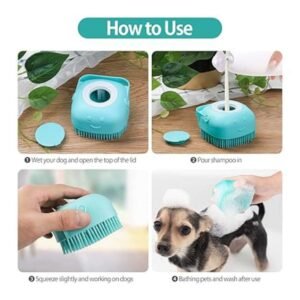 How to Use Dog Bath Brush - Step-by-Step Instructions for Shampoo Dispensing, Grooming