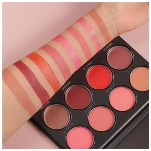 Close-up of 4 cream blush shades in a palette for smooth, easy application.