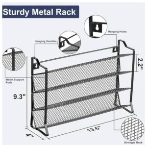 Durable and sturdy metal spice rack designed for long-lasting use and stable storage.
