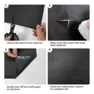 Using Leather Repair Tape Self-Adhesive Leather to fix a tear on a car seat or sofa.