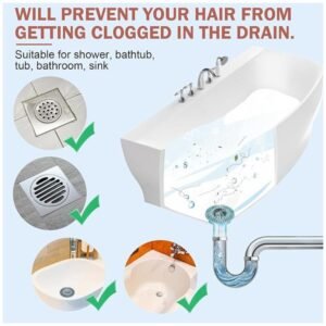 Hair catcher shower drain covers suitable for kitchen, shower, bathtub, and bathroom drains
