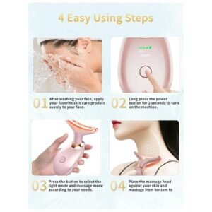 4 easy steps to use the facial beauty device for glowing, healthy skin.