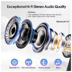 Bluetooth 5.4 wireless earbuds with seamless connection and fast pairing