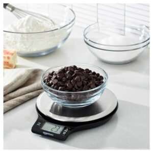 Digital Kitchen Scale Black and Stainless Steel