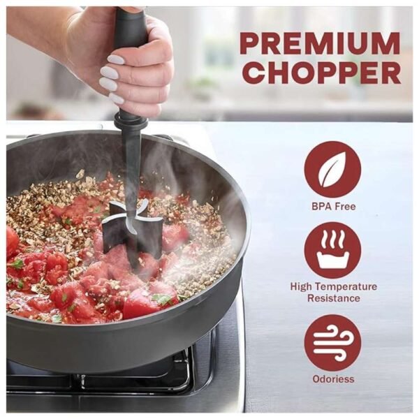 BPA-Free Meat Chopper - High Temperature Resistance, Odorless and Safe for Cooking