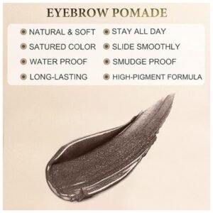 "Define and shape brows with the eyebrow pomade for a long-lasting, smudge-proof finish."