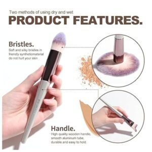 Elegant Champagne Gold Makeup Brush Set with Durable Alloy Handles