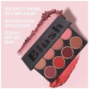 Cream blush palette with smooth, blendable texture for a matte finish.