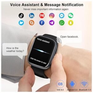Bluetooth 5.4 Smart Watch for Men Women with call and message notifications