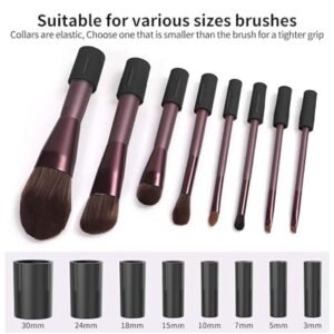 "Automatic makeup brush cleaner machine with 8 collars for various brush sizes."