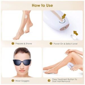Step-by-step guide for using IPL laser hair removal device and post-treatment care