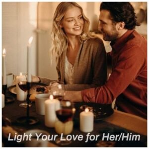 Windproof and flameless candle lighter ideal for indoor and outdoor use.