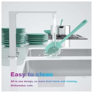 Seamless one-piece silicone spatula set, easy to clean and dishwasher safe