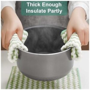 Thick dish rags with partial insulation for heat protection