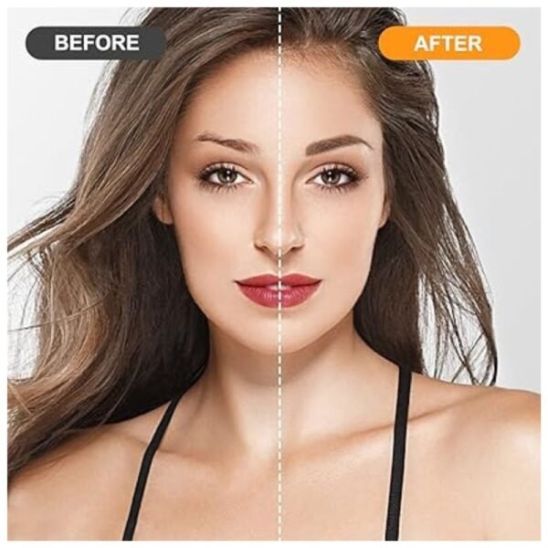 Before and After Using Eyebrow Stamp Pencil Kit for Defined Brows